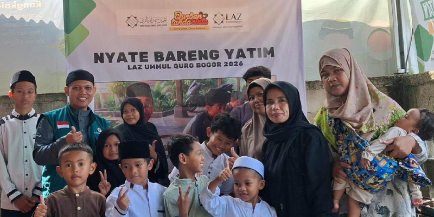 Nyate Bareng Yatim di Tamansari, LAZ Ummul Quro Bogor Tebar Kebahagiaan